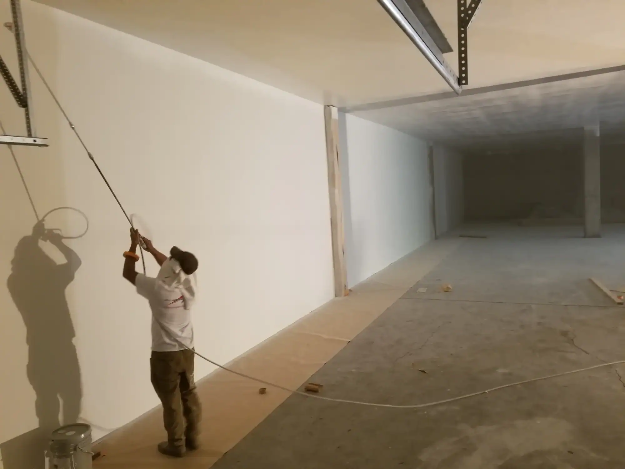 Interior Commercial Painting Preparation Completed residential painting project with clean finished surfaces