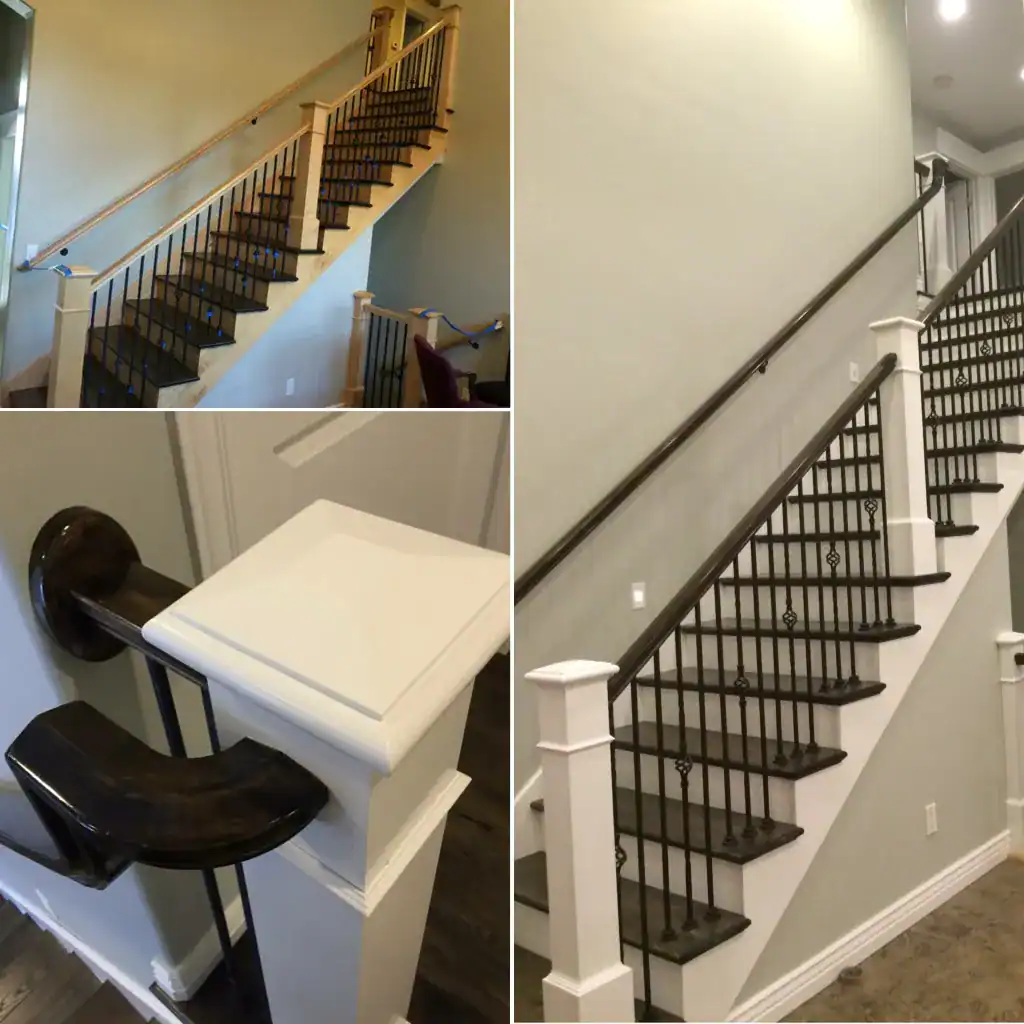 7FA10028-844E-4599-8750-6FB667DC245B Before and after staircase refinish